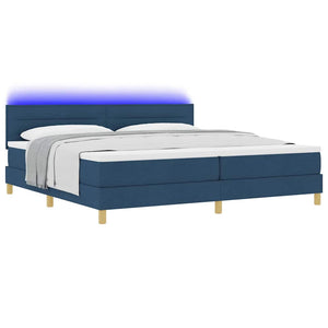 LED Boxspringbett Blau 200x200 cm