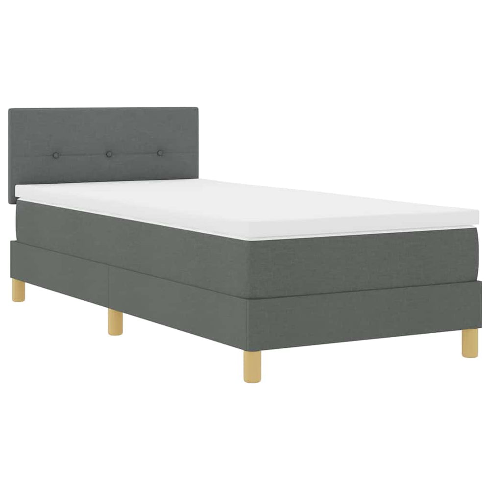 LED Boxspringbett Dunkelgrau 80x200 cm