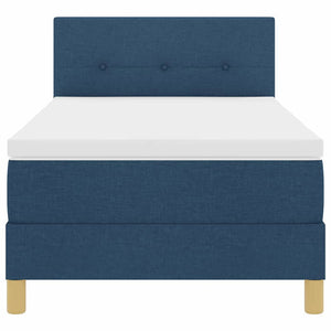 vidaXL Lit coffre à LED avec oreiller Bleu 80 x 200 cm Tissu