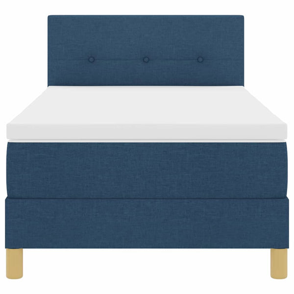 vidaXL Lit coffre à LED avec oreiller Bleu 80 x 200 cm Tissu