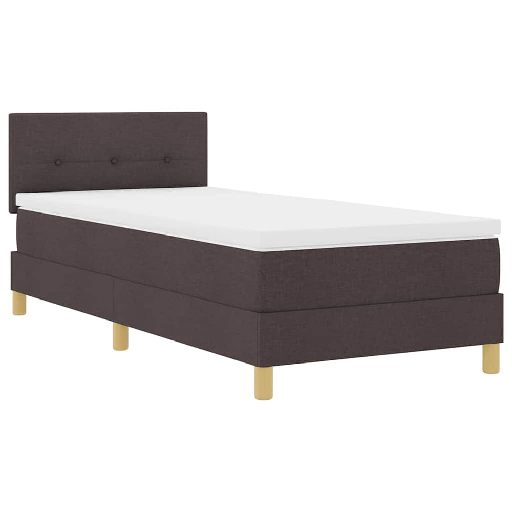 LED Boxspringbett Dunkelbraun 90x200 cm