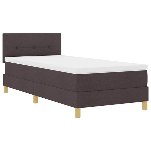 LED Boxspringbett Dunkelbraun 90x200 cm