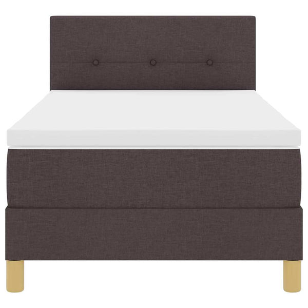 LED Boxspringbett Dunkelbraun 90x200 cm