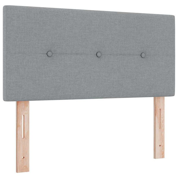 LED Boxspringbett Hellgrau 100x200 cm