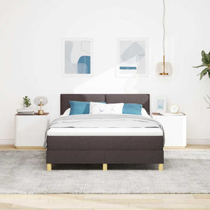 LED Boxspringbett Dunkelbraun 140x200 cm