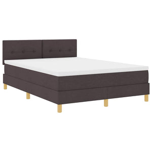 LED Boxspringbett Dunkelbraun 140x200 cm