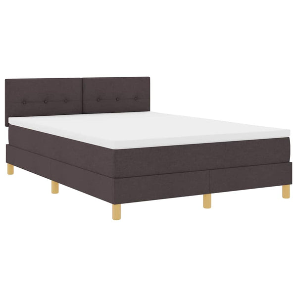 LED Boxspringbett Dunkelbraun 140x200 cm