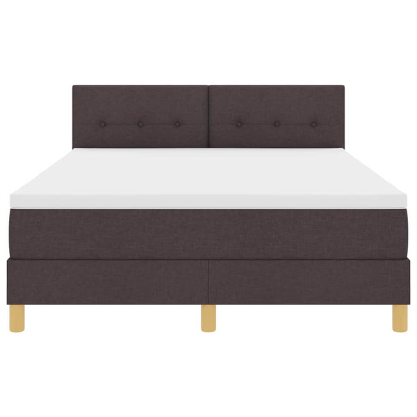 LED Boxspringbett Dunkelbraun 140x200 cm