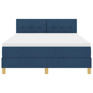 LED Boxspringbett Blau 140x200 cm