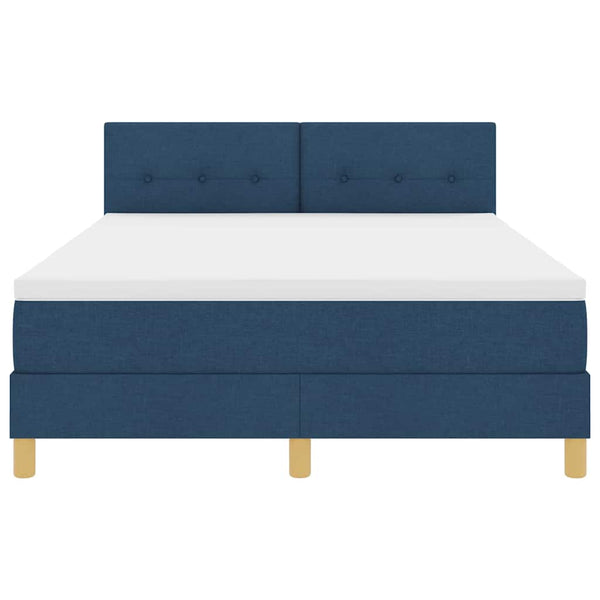LED Boxspringbett Blau 140x200 cm