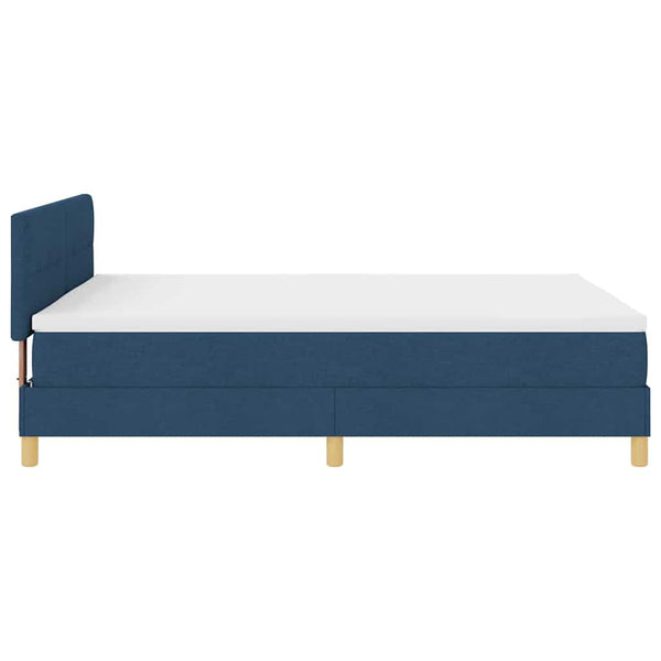 LED Boxspringbett Blau 140x200 cm