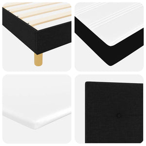 LED Boxspringbett Schwarz 160x200 cm