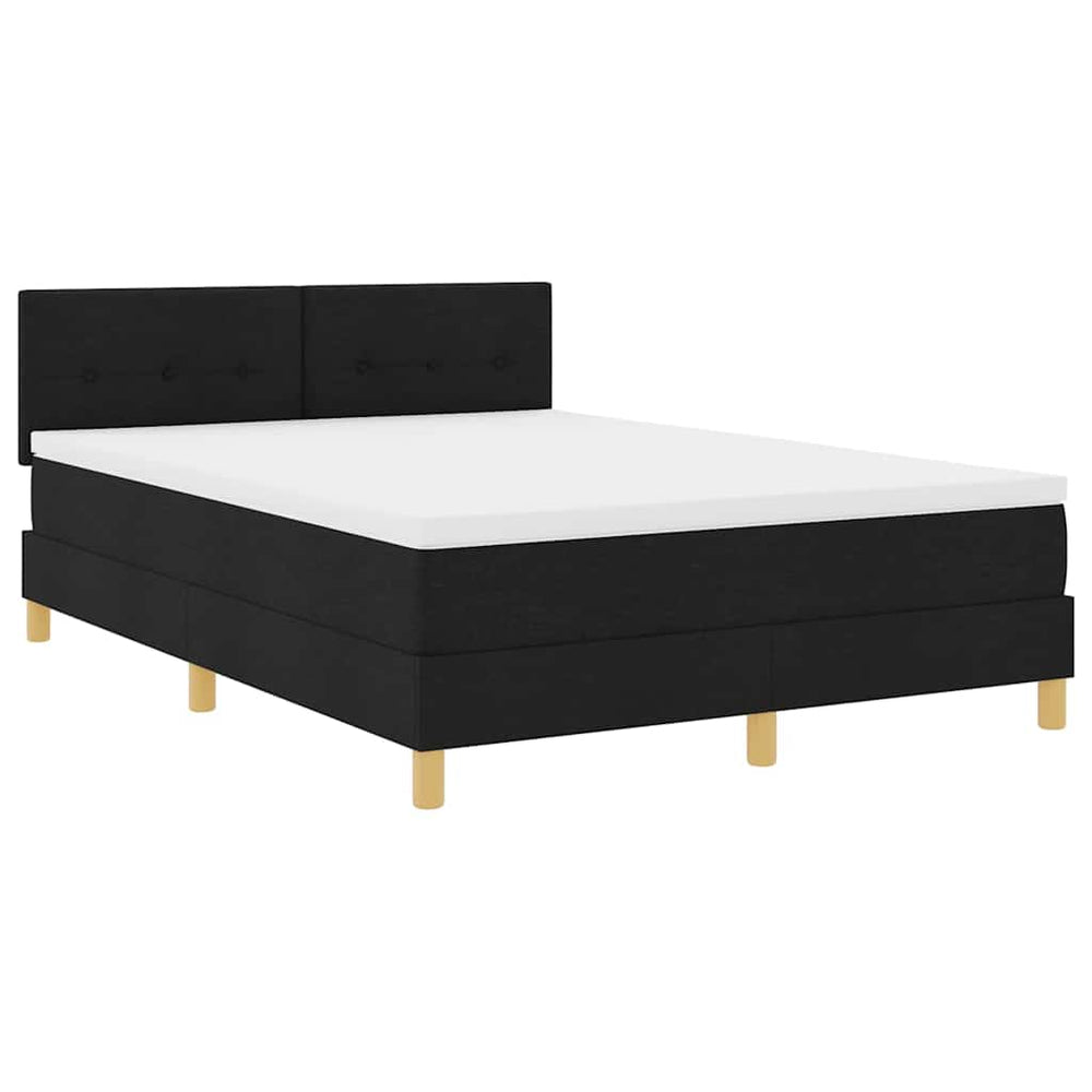LED Boxspringbett Schwarz 160x200 cm