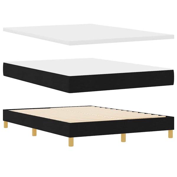 LED Boxspringbett Schwarz 160x200 cm