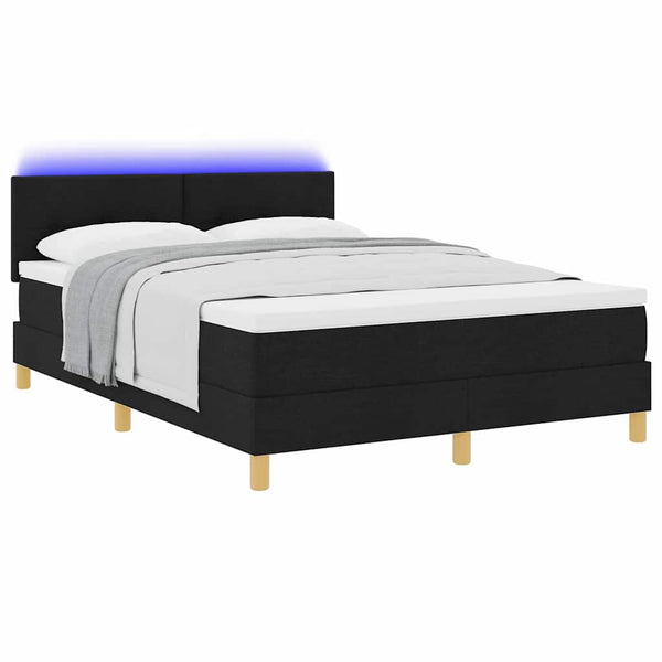 LED Boxspringbett Schwarz 160x200 cm