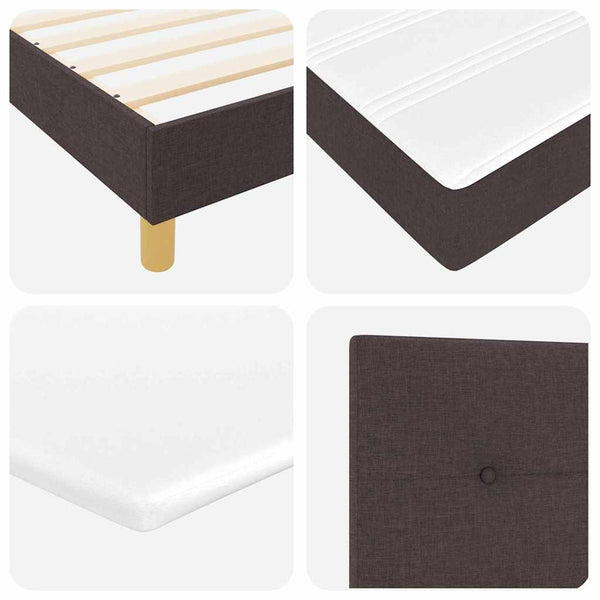 LED Boxspringbett Dunkelbraun 180x200 cm