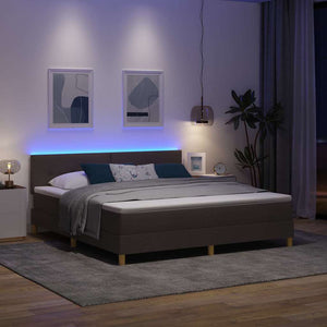 LED Boxspringbett Dunkelbraun 180x200 cm