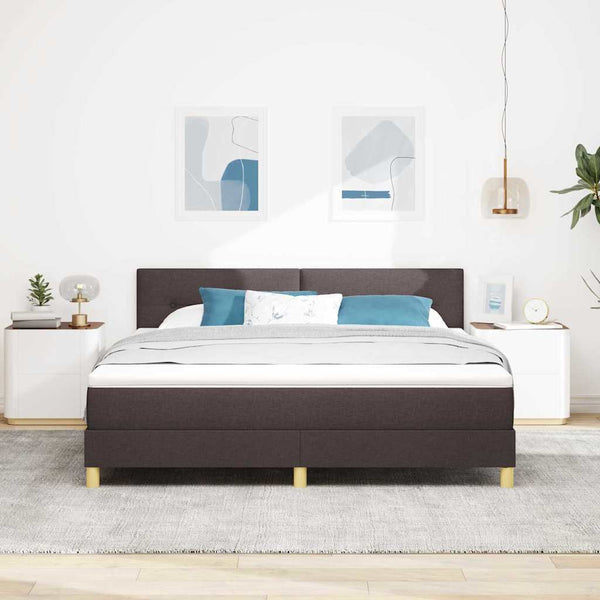 LED Boxspringbett Dunkelbraun 180x200 cm