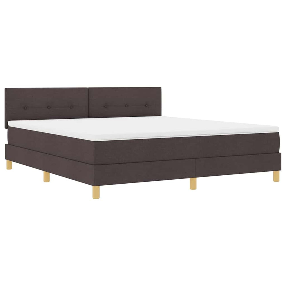 LED Boxspringbett Dunkelbraun 180x200 cm