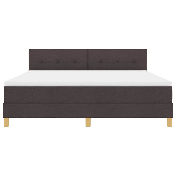 LED Boxspringbett Dunkelbraun 180x200 cm