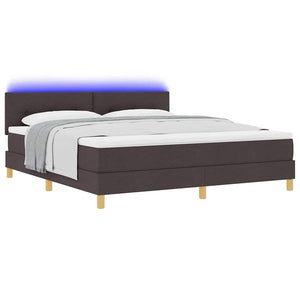 LED Boxspringbett Dunkelbraun 180x200 cm