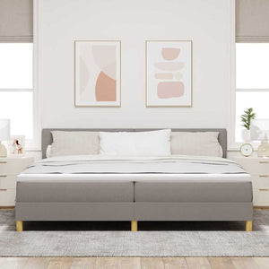 LED Boxspringbett Taupe 200x200 cm