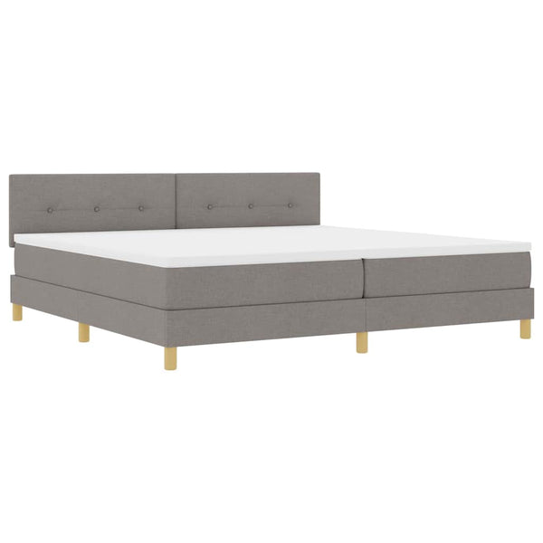 LED Boxspringbett Taupe 200x200 cm