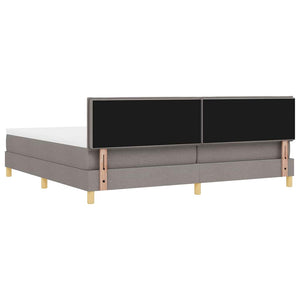 LED Boxspringbett Taupe 200x200 cm