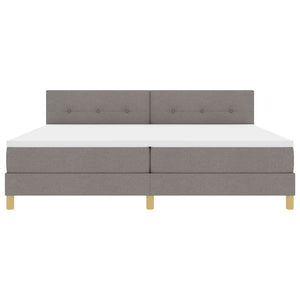 LED Boxspringbett Taupe 200x200 cm