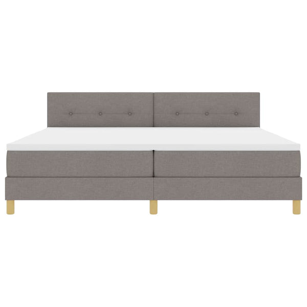 LED Boxspringbett Taupe 200x200 cm