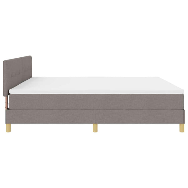 LED Boxspringbett Taupe 200x200 cm