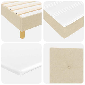 LED Boxspringbett Creme 200x200 cm