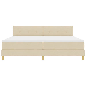 LED Boxspringbett Creme 200x200 cm