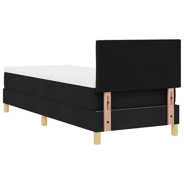 vidaXL Lit double tapissier LED avec oreiller Noir 80 x 200 cm Tissu