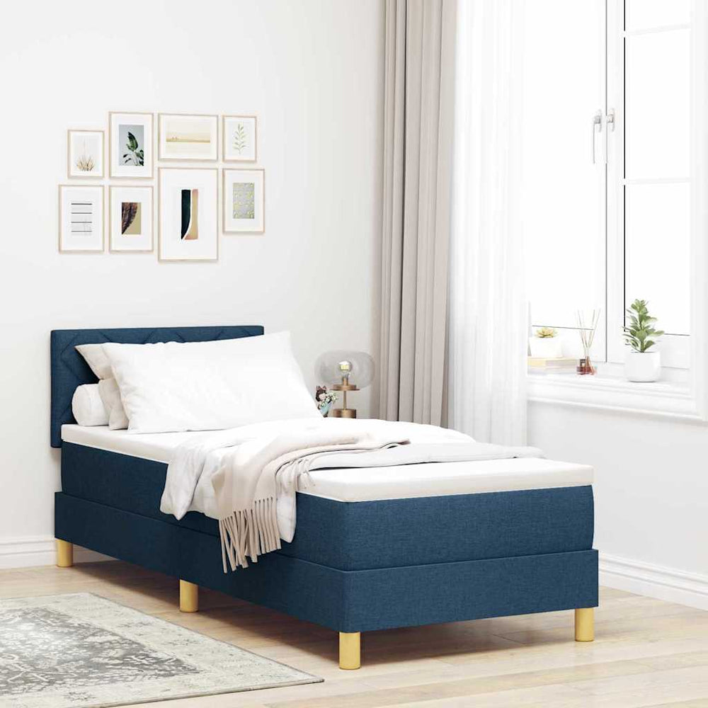 vidaXL Lit coffre à LED avec bande LED bleu 80 x 200 cm Tissu