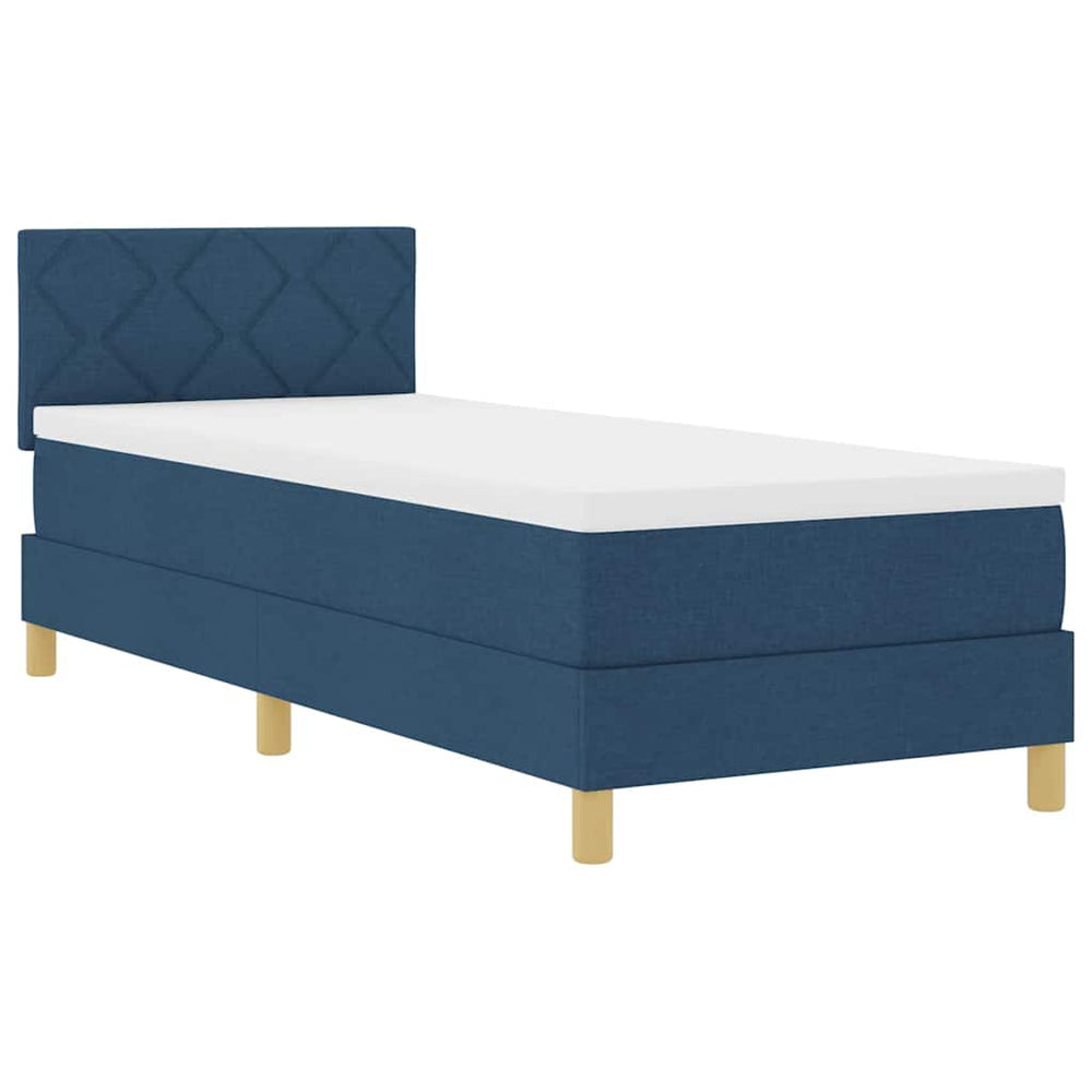 vidaXL Lit coffre à LED avec bande LED bleu 80 x 200 cm Tissu