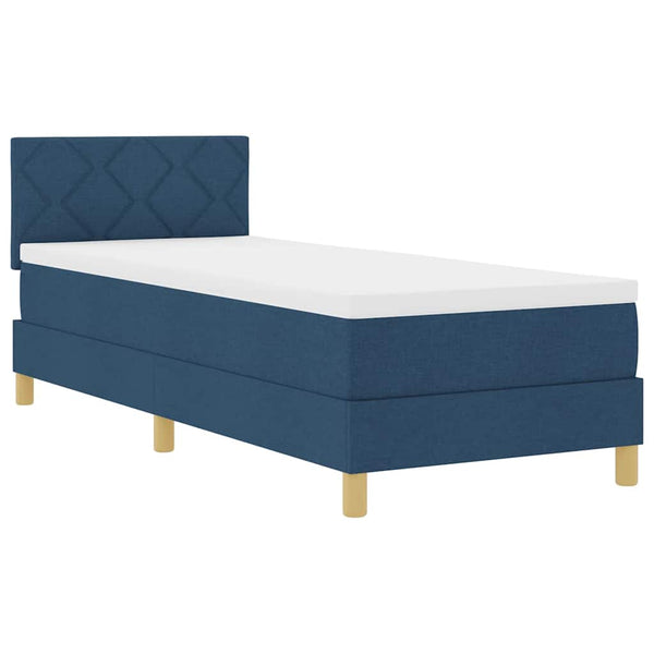 LED Boxspringbett Blau 80x200 cm