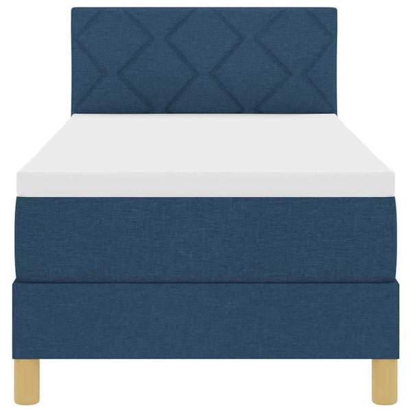 LED Boxspringbett Blau 80x200 cm