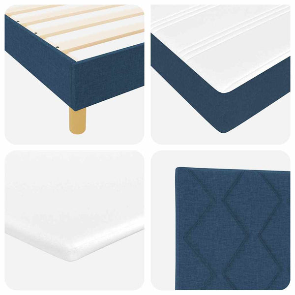 LED Boxspringbett Blau 90x190 cm