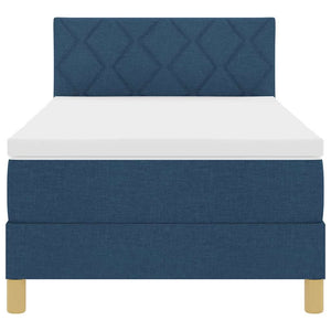 LED Boxspringbett Blau 90x190 cm