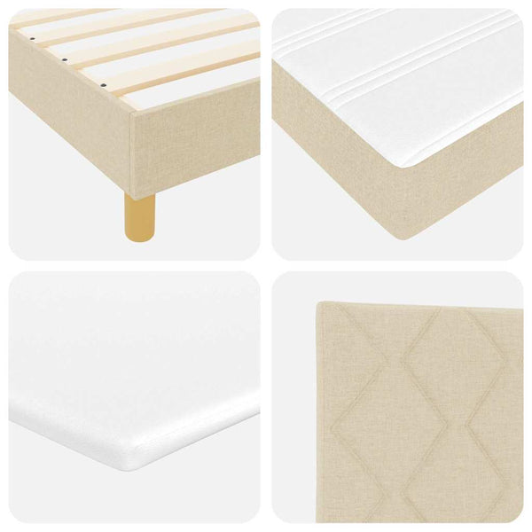 LED Boxspringbett Creme 100x200 cm