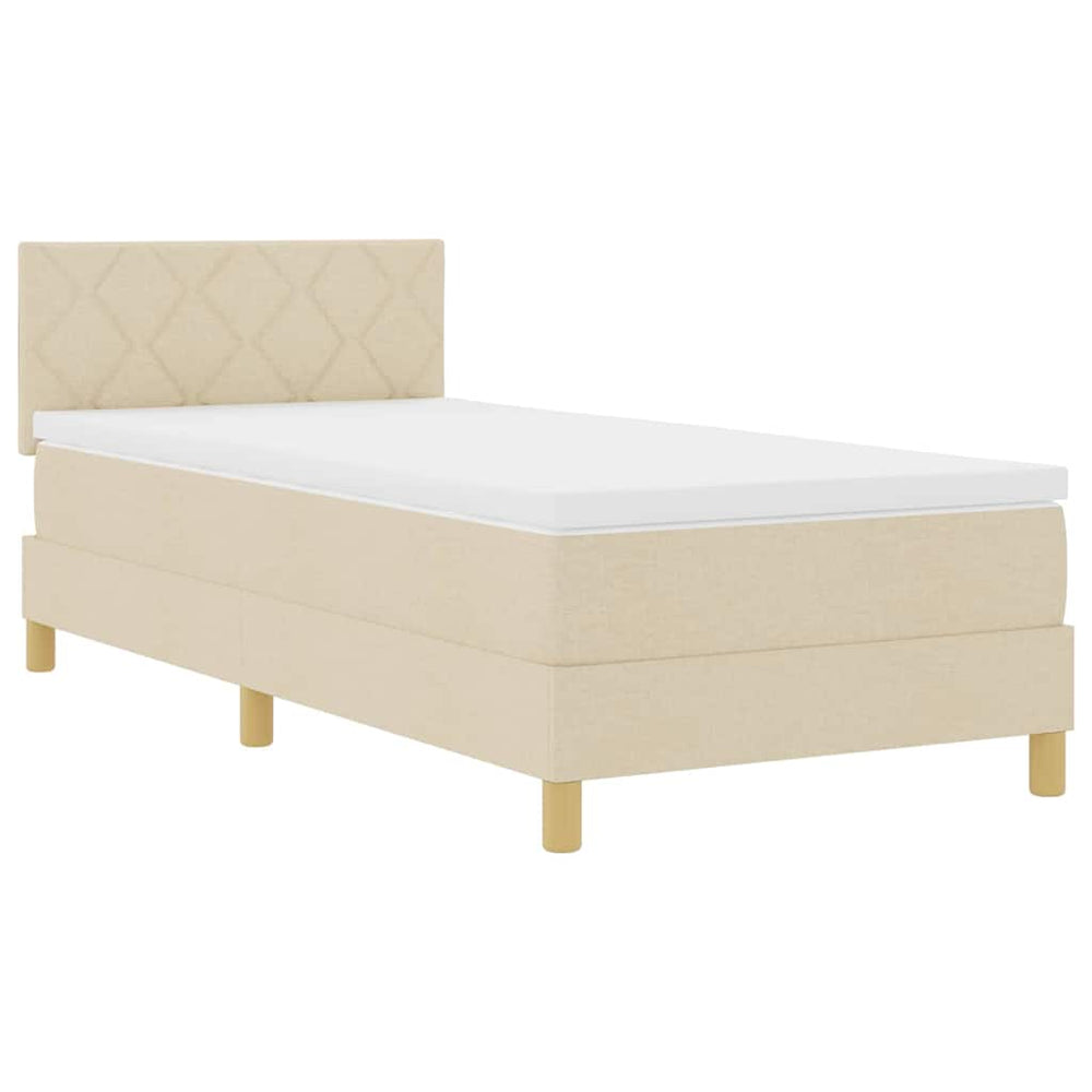 LED Boxspringbett Creme 100x200 cm