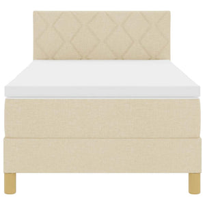 LED Boxspringbett Creme 100x200 cm