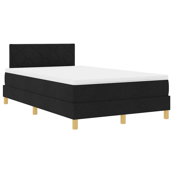 LED Boxspringbett 120x190 cm Schwarz