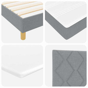 LED Boxspringbett Hellgrau 120x200 cm