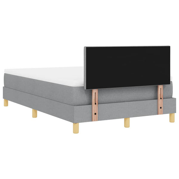 LED Boxspringbett Hellgrau 120x200 cm