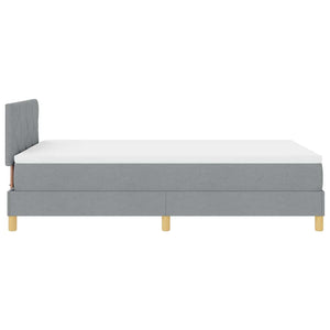 LED Boxspringbett Hellgrau 120x200 cm