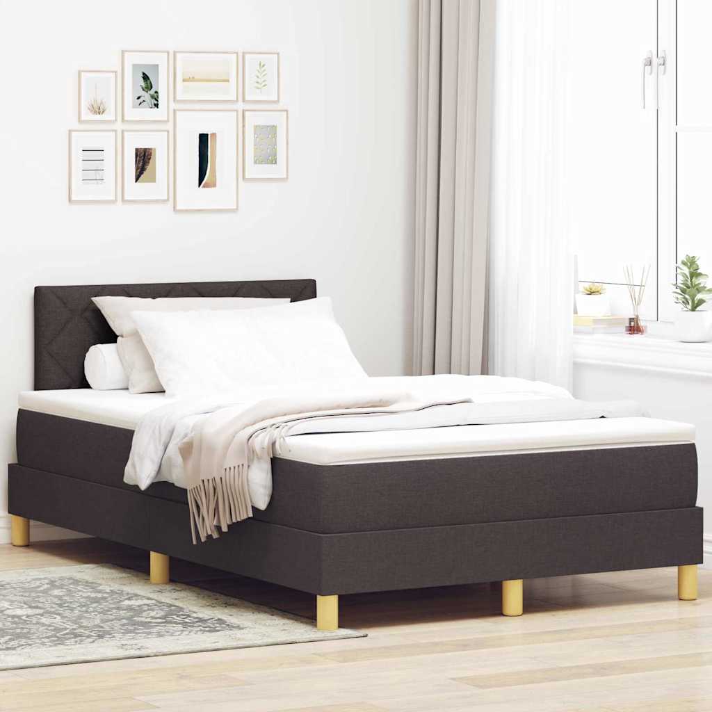 LED Boxspringbett Dunkelbraun 120x200 cm