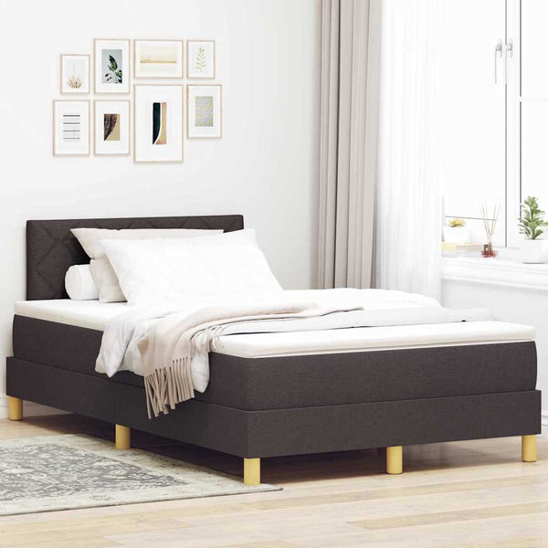 LED Boxspringbett Dunkelbraun 120x200 cm