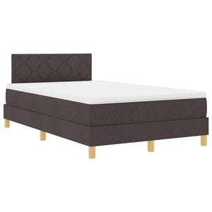LED Boxspringbett Dunkelbraun 120x200 cm